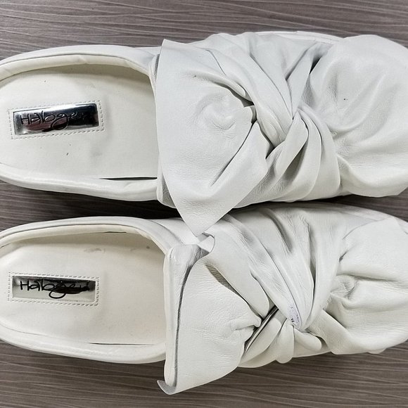Halogen Manny Knotted Slip-On Sneaker, White Leather, Womens Size 9.5 - Picture 8 of 11